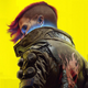 Cyberpunk 2077's protagonist looks over her shoulder.